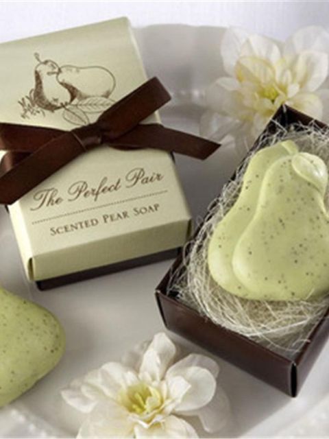 Skapandi gjöf Handgerð Mini ilmsápa Tvöföld perur hönnunarsápa fyrir brúðkaupsjólaveislu
