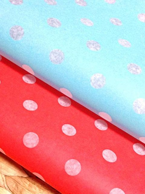 Nahrungsmittelgrad-Süßigkeits-Verpackungs-blaue und rote handgemachte Verpackung Weihnachtsgeburtstags-Hochzeits-Geschenk 50 PC-Öl-Papier-anwesendes Verpacken-Verpackungs-Papier 21.8 * 25cm