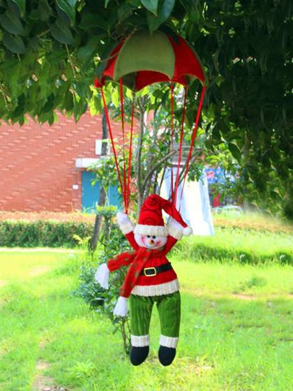 Hangandi jólaskraut Fallhlíf Snjókarlskraut fyrir skraut innanhúss jólagjöf