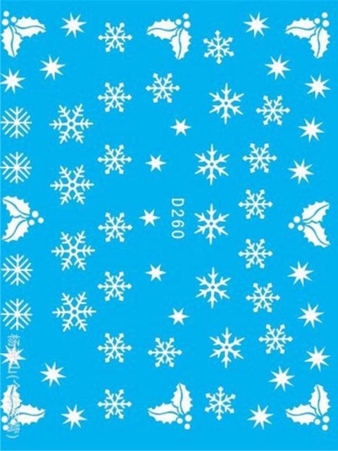 Weihnachtsgeschenk Schnee Wasserzeichen Nagellack Aufkleber Maniküre