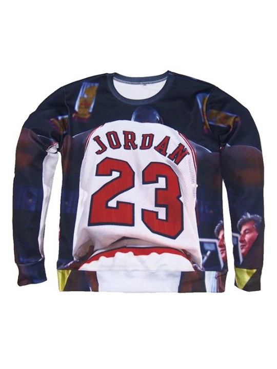 Femmes Automne Mode 3D Numéro 23 Jordan Imprimer Chaud Outwear Sweat Pulls Hoodies