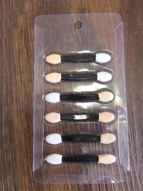 Alta calidad portátil 6 piezas doble cabeza sombreador de sombra de ojos herramientas de belleza