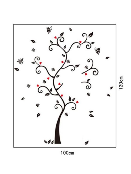 Familie fotoramme Træ Sommerfugl Blomst Hjerte Vægmaleri Vægklistermærke Home Decor Room Decals