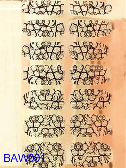 Shine fyrir konur Einföld blóm 3D DIY límmiða Naglalist Decals Nails Wraps Nail Tools Manicure