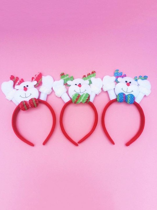 Jólafagnaður jól ELK dádýr án lampamynsturs höfuðbönd Hátíð skrautlegir leikmunir stelpur höfuðföt(3 litir
sending af handahófi)