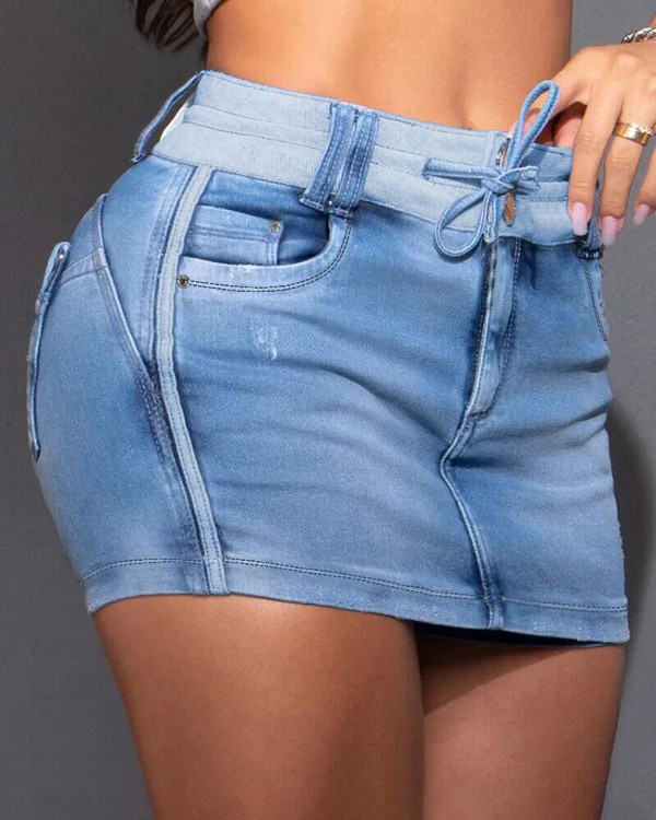 Saia jeans hot sale rasgada