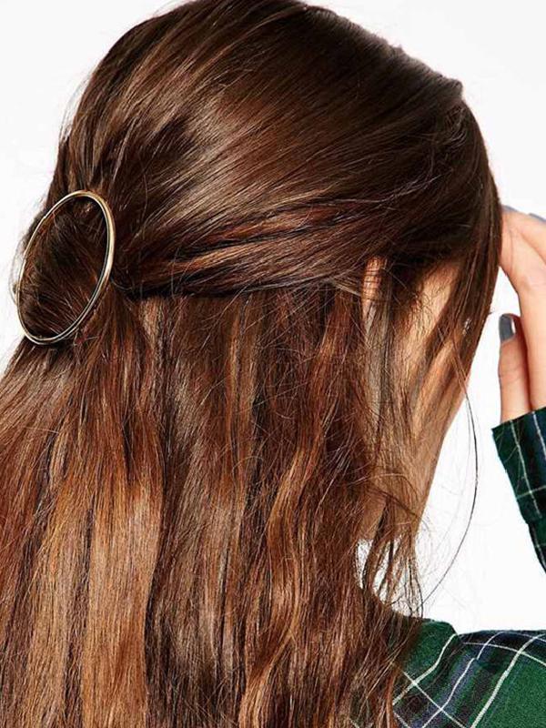Kvindemode Ny Simple Circle Hair Clip Hovedbeklædning Hårtilbehør