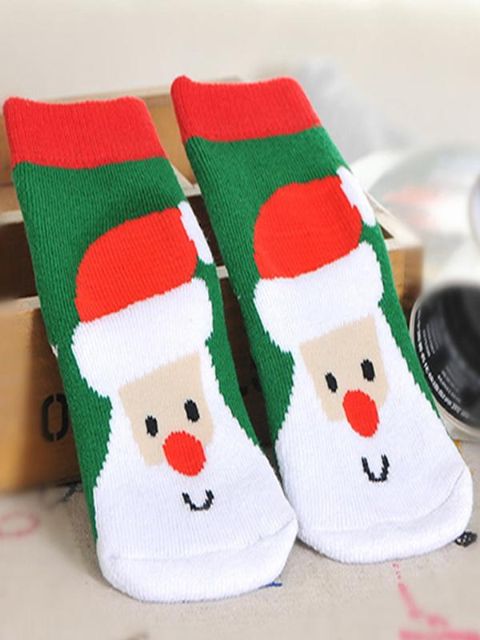 Bébé infantile enfants enfants père noël cerf neige motif court cadeau de noël chaussette mode hiver laine mignon chaussettes chaussettes chaudes