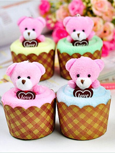 Cadeau de Festival d&#39;affaires Marée créative Ours Tasse Gâteau Serviette Cadeau Serviette Mariage Amoureux Cadeau