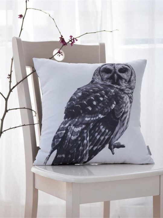 Housse de coussin de voiture housse de coussin de canapé en coton motif hibou