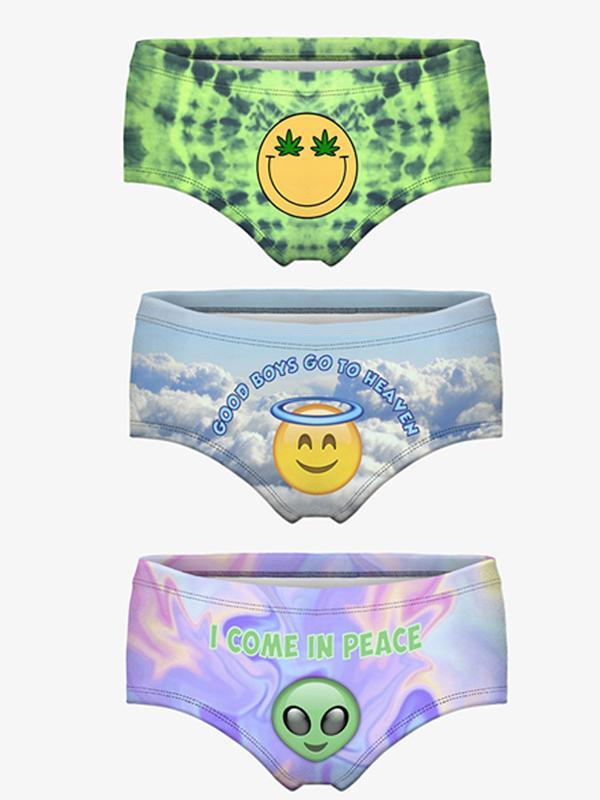 Mode Sexiga kvinnors underbyxor underbyxor Underkläder Digital utskrift 3D trosor sömlösa