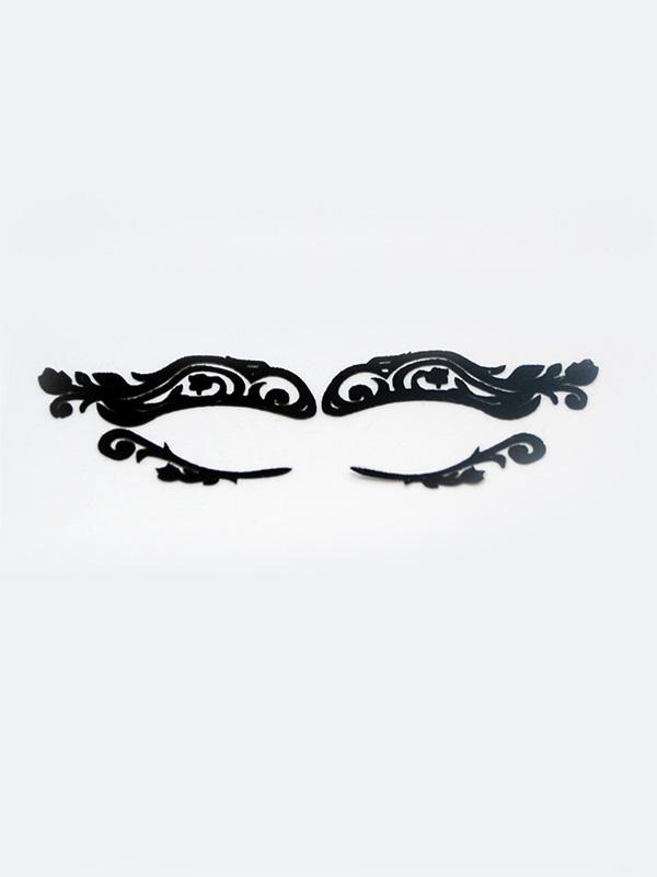 Hollow-Out Lace Eyeshadow Sticker Makeup Artistic Floral Design Eye Mask Party Cosmetic Face Tattoo