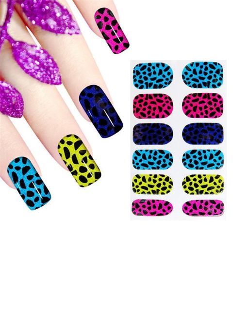 Hot Sale Naisten Uusi Tee-se-itse kiiltävä tarra Nail Art Tarrat Kynnet Wraps Kynsityökalut Manikyyri