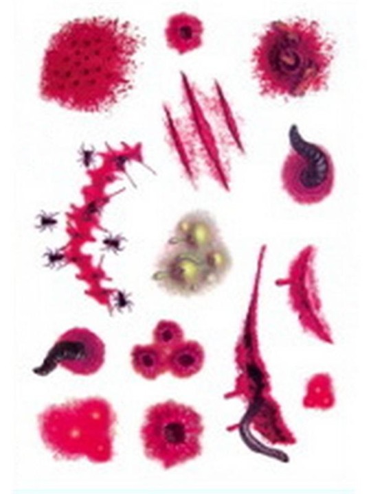 Halloween Horror Bullet Wound Realistisk blodar mønster Vandtæt tatovering klistermærker mærkater Midlertidig tatovering