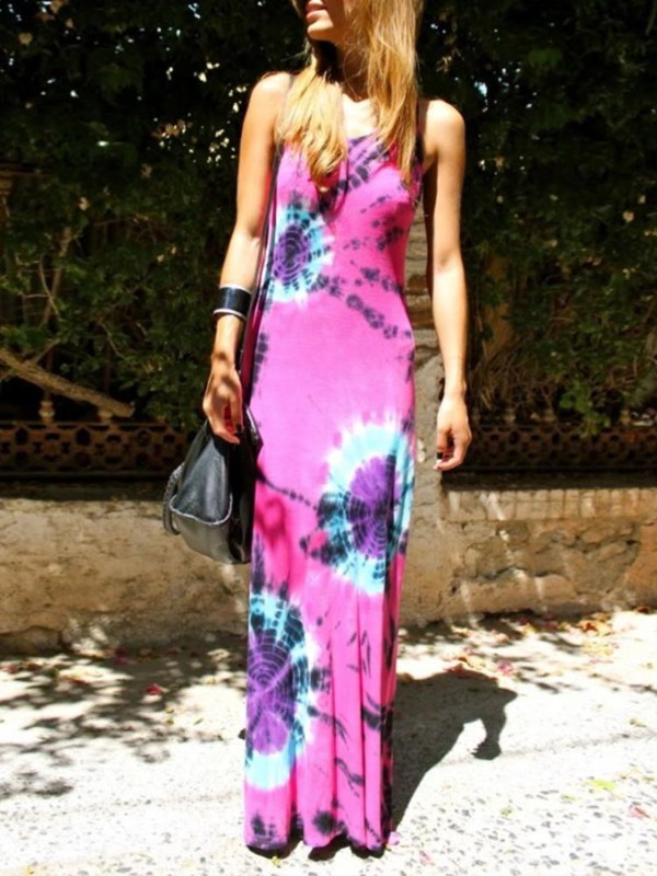 Naisten kesäselkäinen Maxi-mekko Casaul-mekko