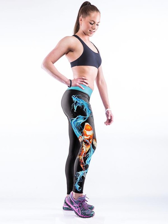 Þrívíddarprentun kvenna, grannar íþróttabuxur, fullbuxur, teygjanlegar, þéttar buxur, íþróttabuxur