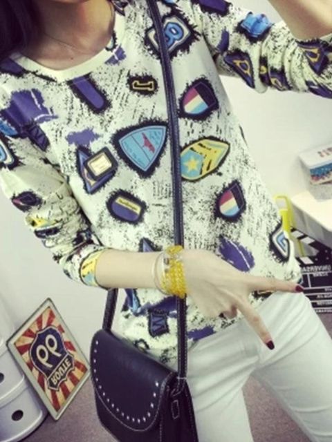 T-shirt imprimé de grande taille à la mode pour femmes