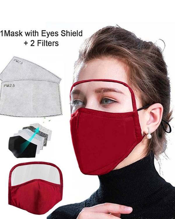 Outdoor Face Protective Face Mask With Eyes Shield