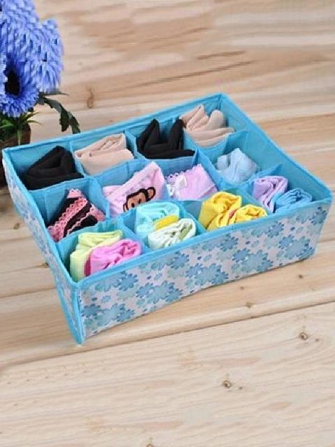 HET FÖRSÄLJNING Non-Woven Tyg Vikbar Utskrift 12 Grid Förvaringslåda För BH
Underkläder
Strumpor För 32*23*10,5CM Inget skydd