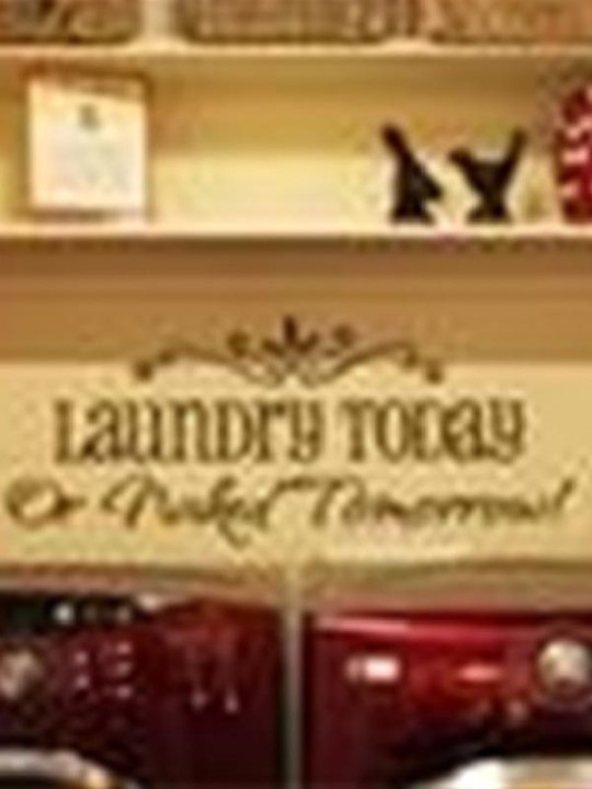 Þvottahús í dag eða nakið á morgun Tilvitnun í veggspjöld Skrautlegir Adesivo De Parede Fjarlæganlegir vínylvegglímmiðar