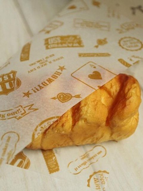 22 * 25cm Emballage de cuisson de bonbons de qualité alimentaire Emballage fait main Cadeau de mariage d&#39;anniversaire de Noël 50 Pcs Papier de cire à l&#39;huile Présent Emballage Papier d&#39;emballage