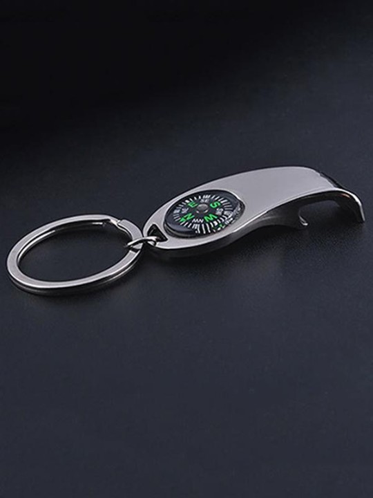 Multifunctional Bottle Opener Compass Keychain Waist Buckle Key Chains Accessories