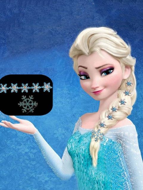 Frauen Kindermode Frozen Free Fall Schneeflocken Haarspange Headwear Haar Zubehör 6st