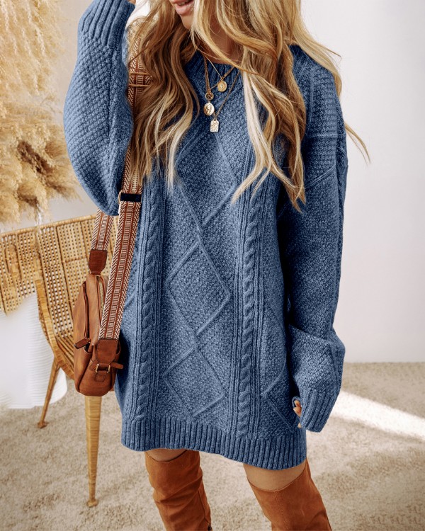loose sweater dress ANRABESS Womens Oversized Cable Knit Chunky Long Sleeve Short Dresses 2026 Fall Outfits Vacation Winter Clothes Apricot X-Small at Amazon Women's Clothing store This mid is going to style so well with boots Women Autumn Winter Slouchy Solid