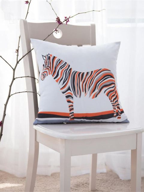 Housse de coussin de voiture de taie d&#39;oreiller de canapé de coton de motif de zèbre de mode décontracté simple