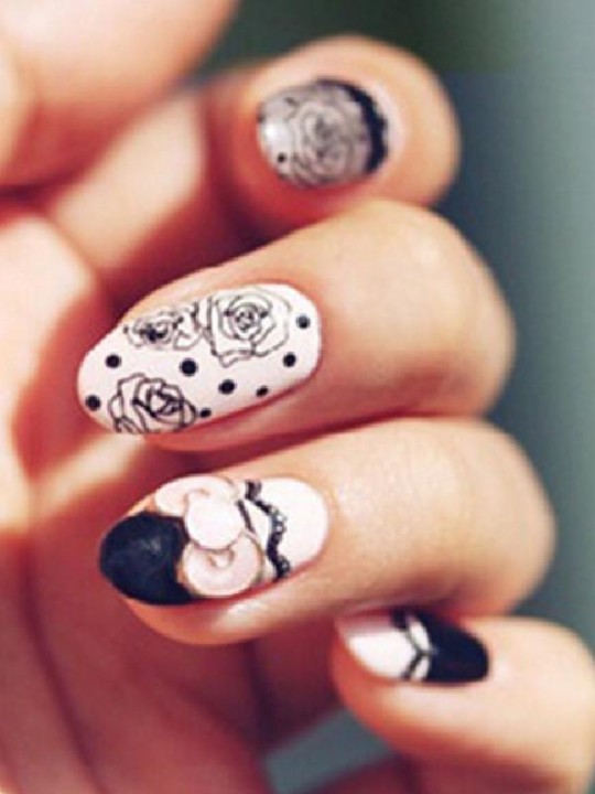 Frauen Rose Floral DIY Aufkleber Nail Art Decals Nägel Wraps Nagel Werkzeuge Maniküre