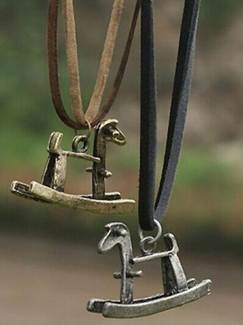 Nueva Moda Retro Trojans Antiguos Forma Cadena Colgante Collar Suéter Collar de Accesorios de La Joyería