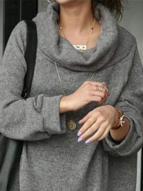 Grau Wolle Kapuze Mode Frauen Langarm Koreanische Stil Reine Farbe Beiläufige Dünne Hoodies Eine Größe