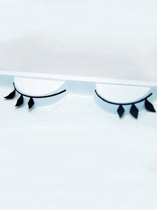 Damemode Kreativ Skønhed Makeup Kosmetisk Papir Skåret Kunst Blade Mønster Falske øjenvipper til daglig fest