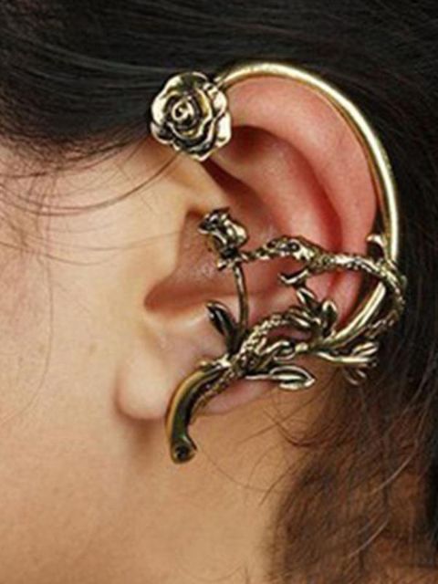 Muoti Unisex Uusi persoonallinen punk-tyylinen Rose Snake Design -korvakoru
