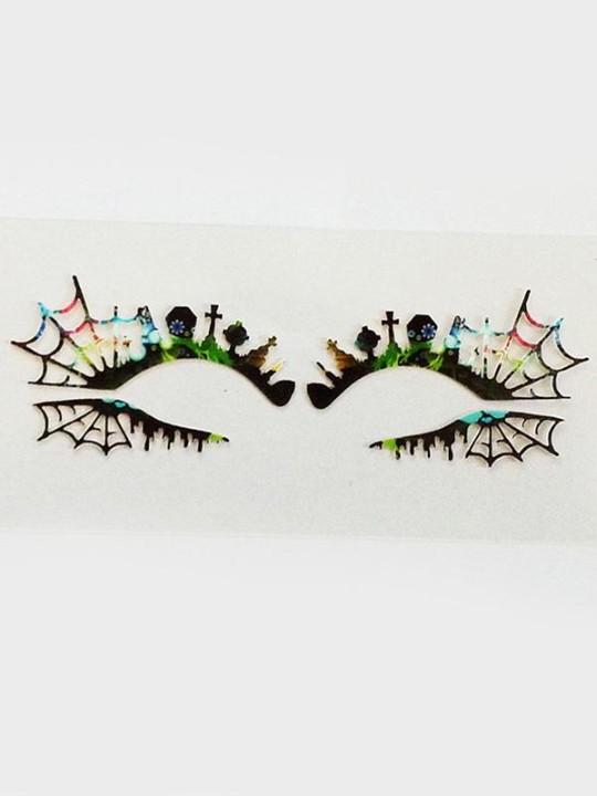 Hollow Out Lace Eyeshadow Sticker Makeup Artistic Halloween Design Eye Mask Party Snyrtivöru Andlit Tattoo