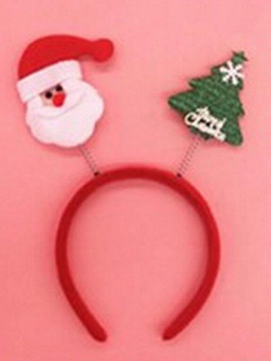 Julfirande Jul Jultomte Snögubbe Ströhorn Träd Snöflingor Björn Måne Stjärnmönster Huvudband Festival Cosplay Decroration Rekvisita Flickor Huvudbonader