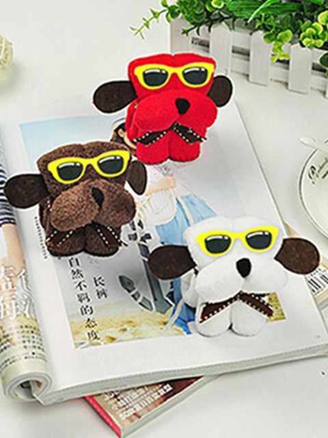 Diseño lindo Mini Toalla de pastel de dibujos animados Gran perro Toalla de paño pequeño Mezcla de color Toalla