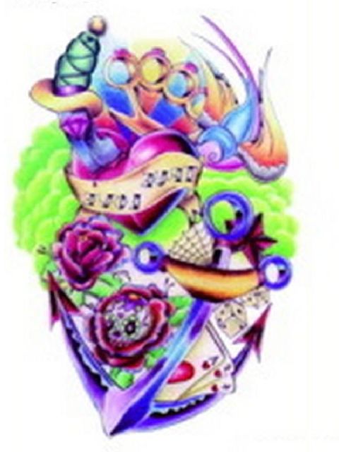 Moda dos desenhos animados padrão impermeável tatuagem adesivos decalques tatuagem temporária