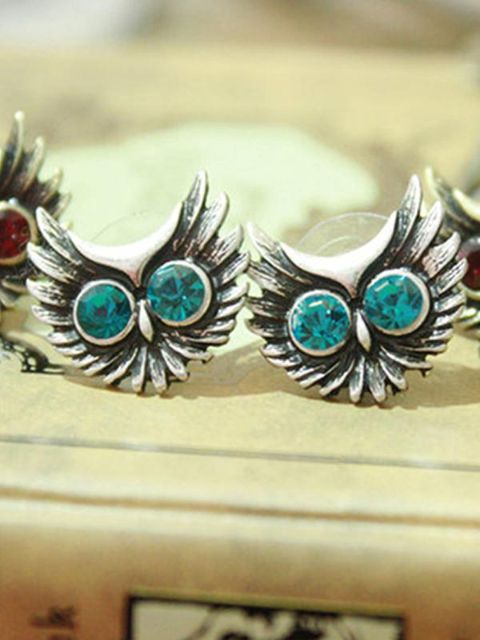 Nova Moda Elegante Big Eyes Owl Forma Brincos Do Parafuso Prisioneiro