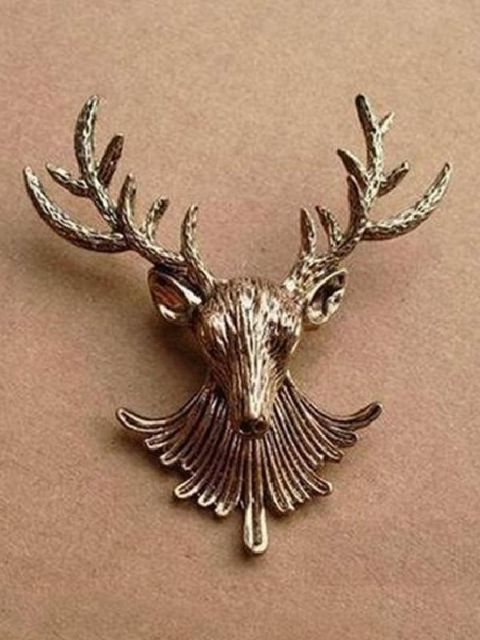Neue Mode einfach lässig vergoldet Metall Gold Deer Form Brosche