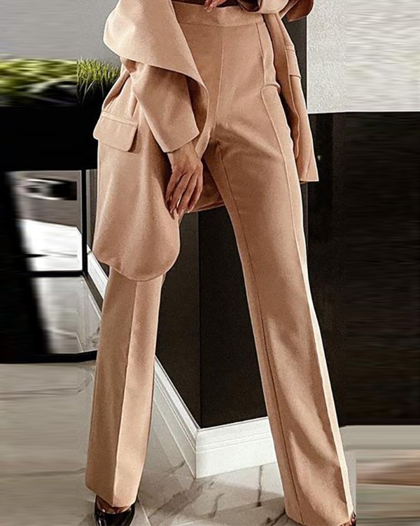 Einfache Bleistifthose mit hoher Taille