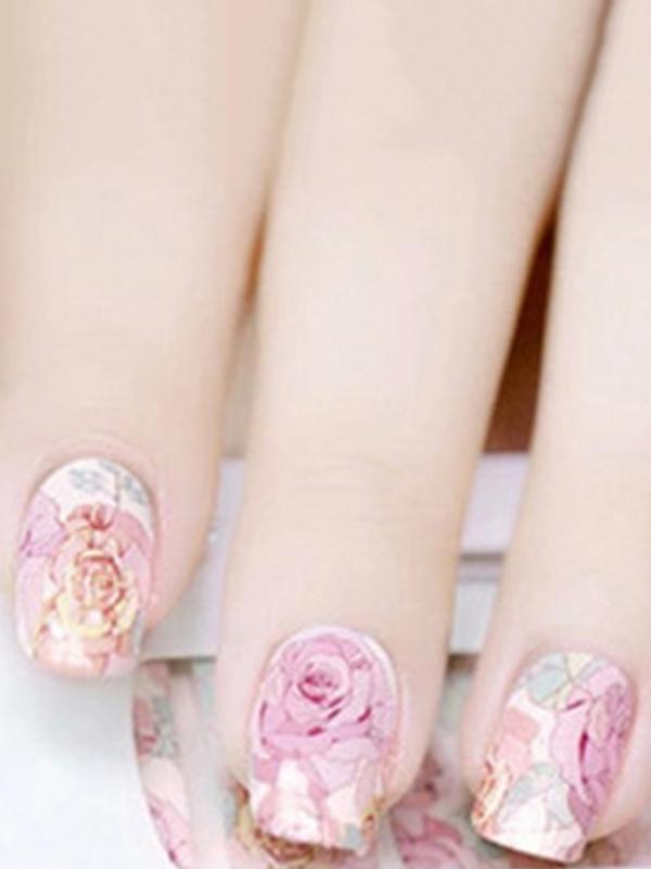 Frauen Rose Blume Muster DIY Aufkleber Nail Art Decals Nägel Wraps Nagel Werkzeuge Maniküre