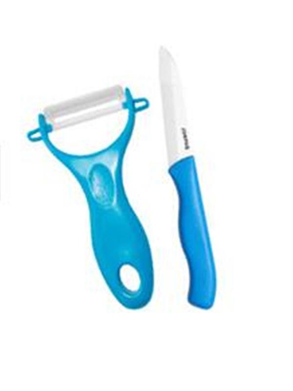 Mini 2 kertaa maailmanlaajuisesti laadukkaita 3 tuuman keraamisia veitsisarjoja, keittiöveitset, valkoinen terä, yksivärinen kahva, jossa tuppi zirkonia