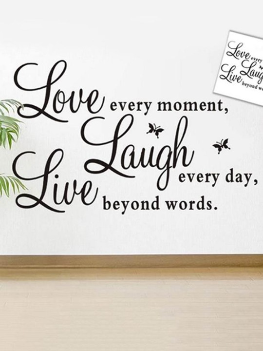 Live Laugh Love Letters Printed Wall Decals Home Decorations Removable Waterproof DIY Wall Stickers