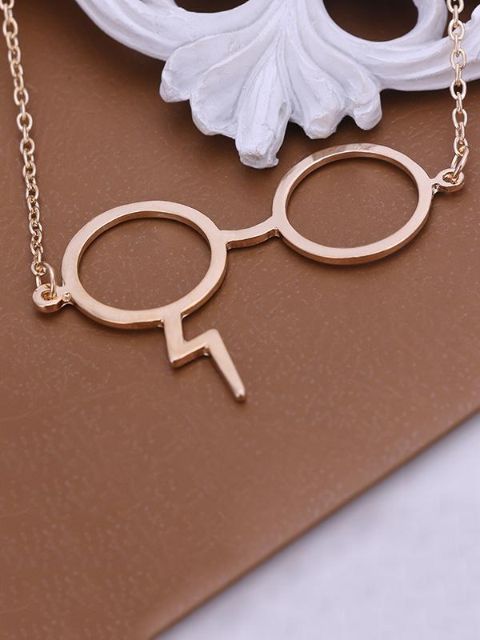 New Fashion Lightning Glasses Pattern  Chain Pendant Necklace Jewelry Accessories