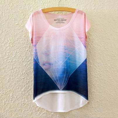 Kurzarm-Grafik-Druckt-shirt der neuen Mode-Frauen