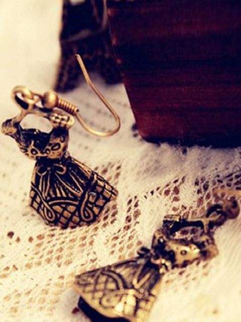 Nye mode dejlige retro antik kjole øreringe