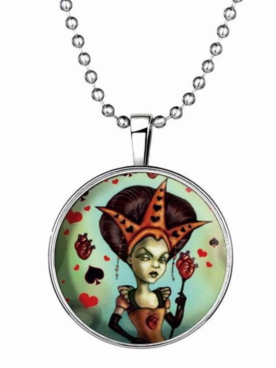 Fashion Jewelry Christmas Witch Queen Halloween Necklace Pendant Night light Glow In Dark Gifts Jewelry