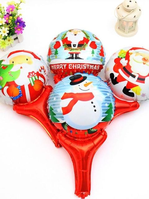 Weihnachtsmann Hand Stick Ballon Geburtstag Party Folienballon Weihnachten Supplies Kids Classic Toy Ballon