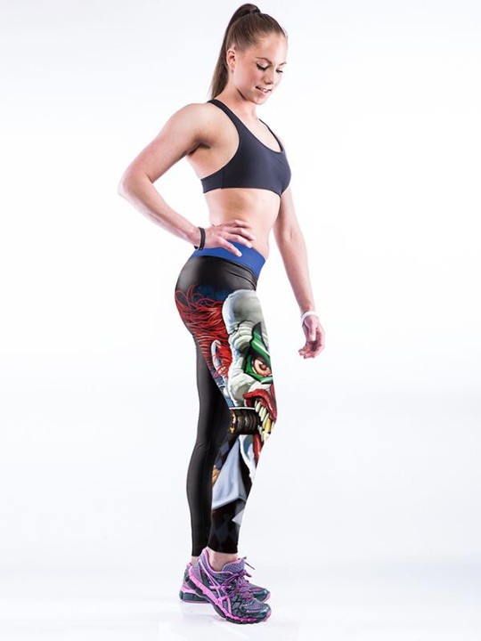 Digital de las mujeres impresas 3D polainas delgadas pantalones de colores mezclados pantalones elásticos apretados pantalones deportivos polainas